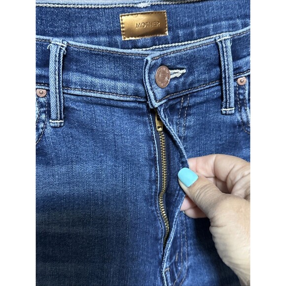 Mother Denim The Insider Flood Over the Top Size 30 Blue Jeans Boot Cut Stretchy - Picture 11 of 15